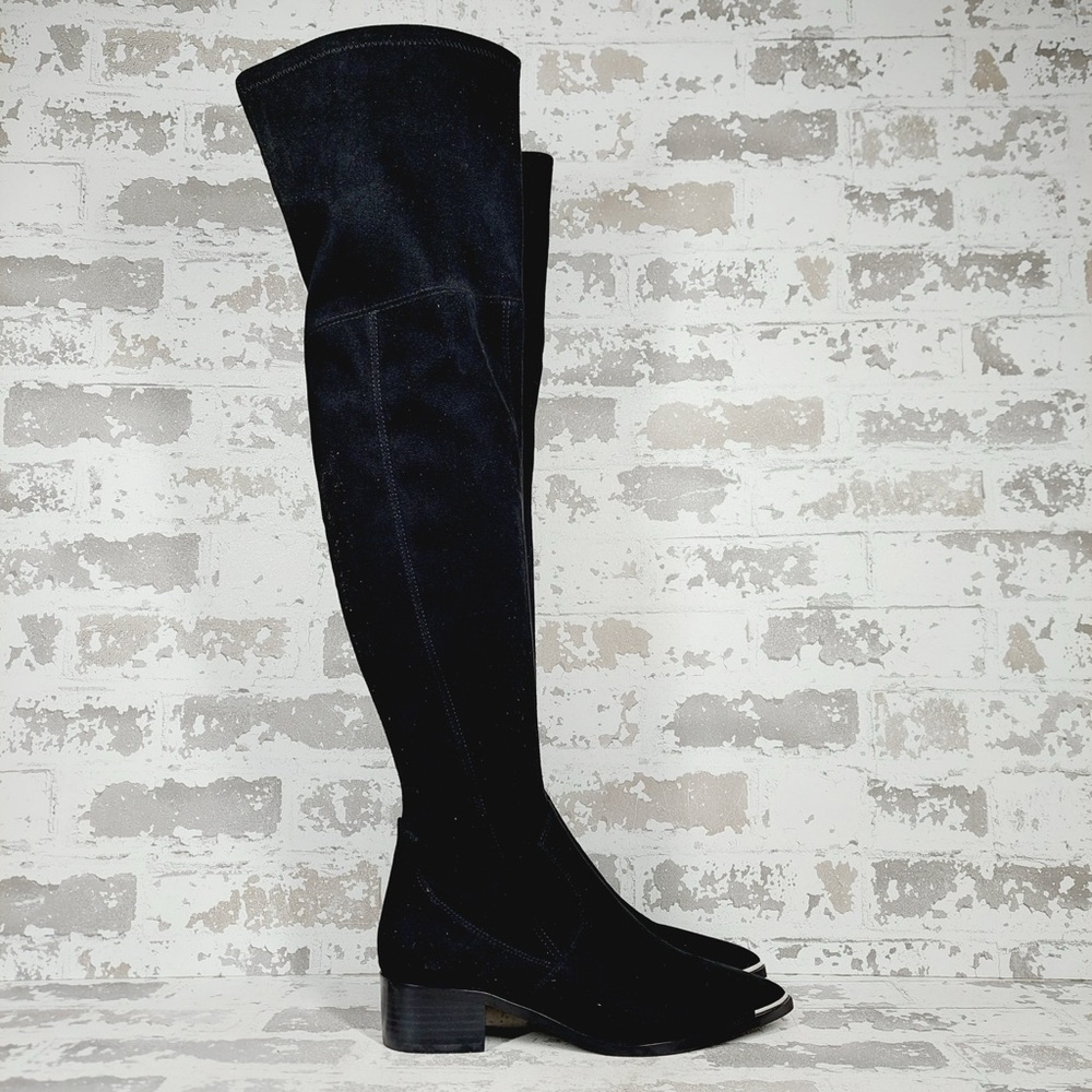 NEW Marc Fisher LTD Black Yaki Block Heel Over the Knee Boots F916 - Picture 4 of 11